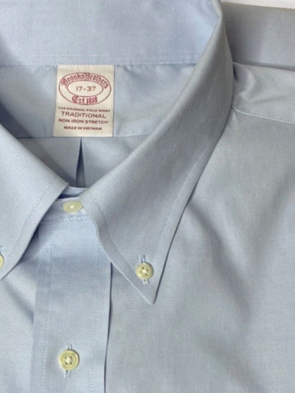 Brooks Brothers Traditional Non-Iron Men's Preppy Shirt  Cotton  17-37 (09G0739)